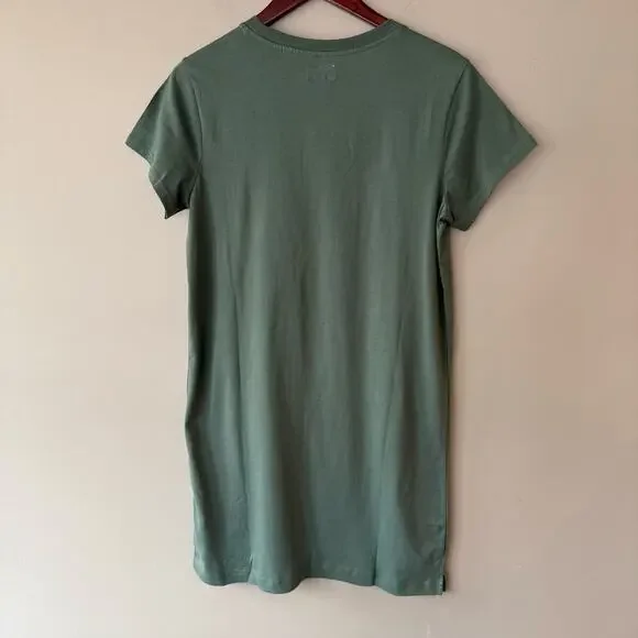 Pact NWT Dark Forest‎ Softspun Pocket Tshirt Dress Sz Small Organic Cotton Green - Picture 3 of 12